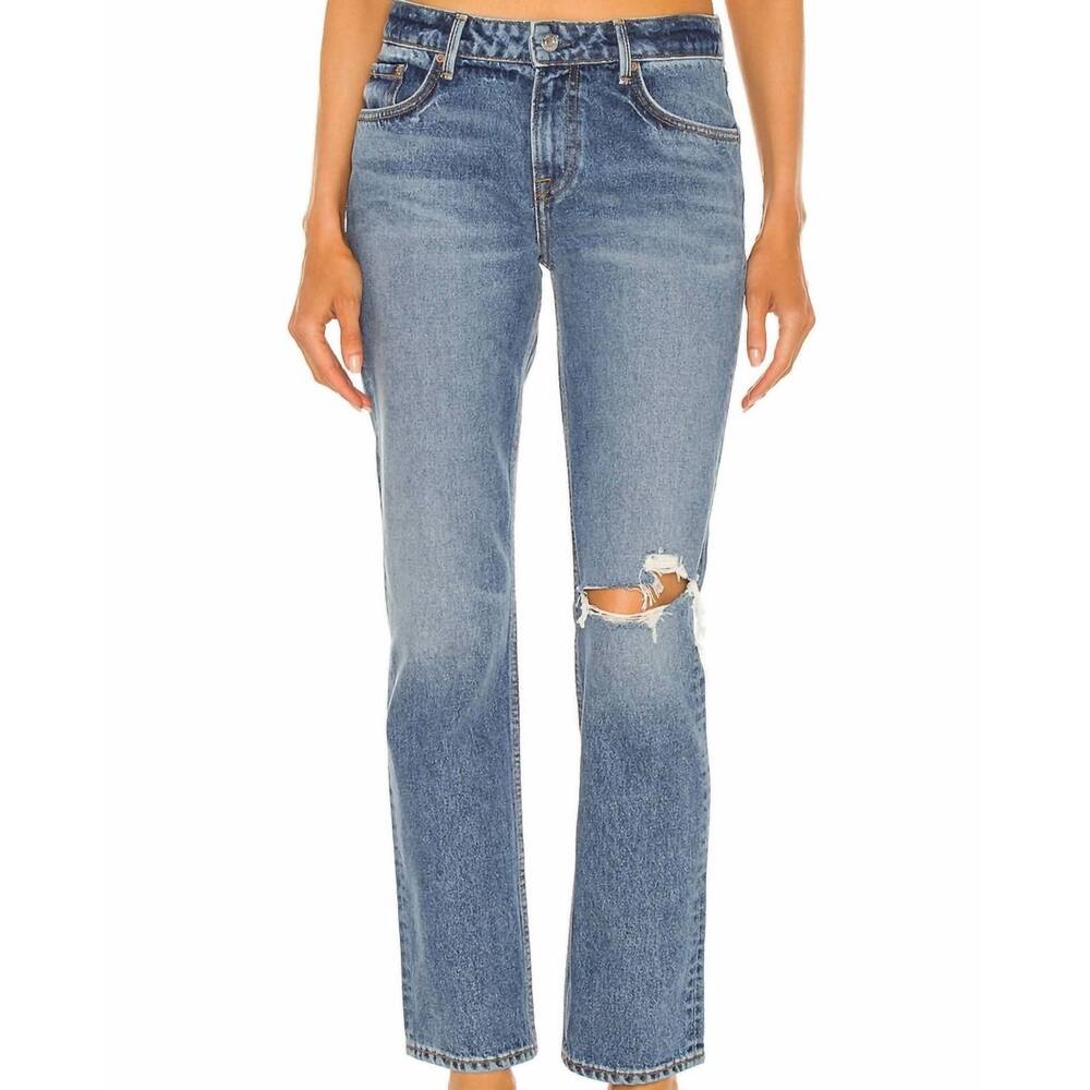 NEW GRLFRND women's kate low rise slim crop jean in hidden hills